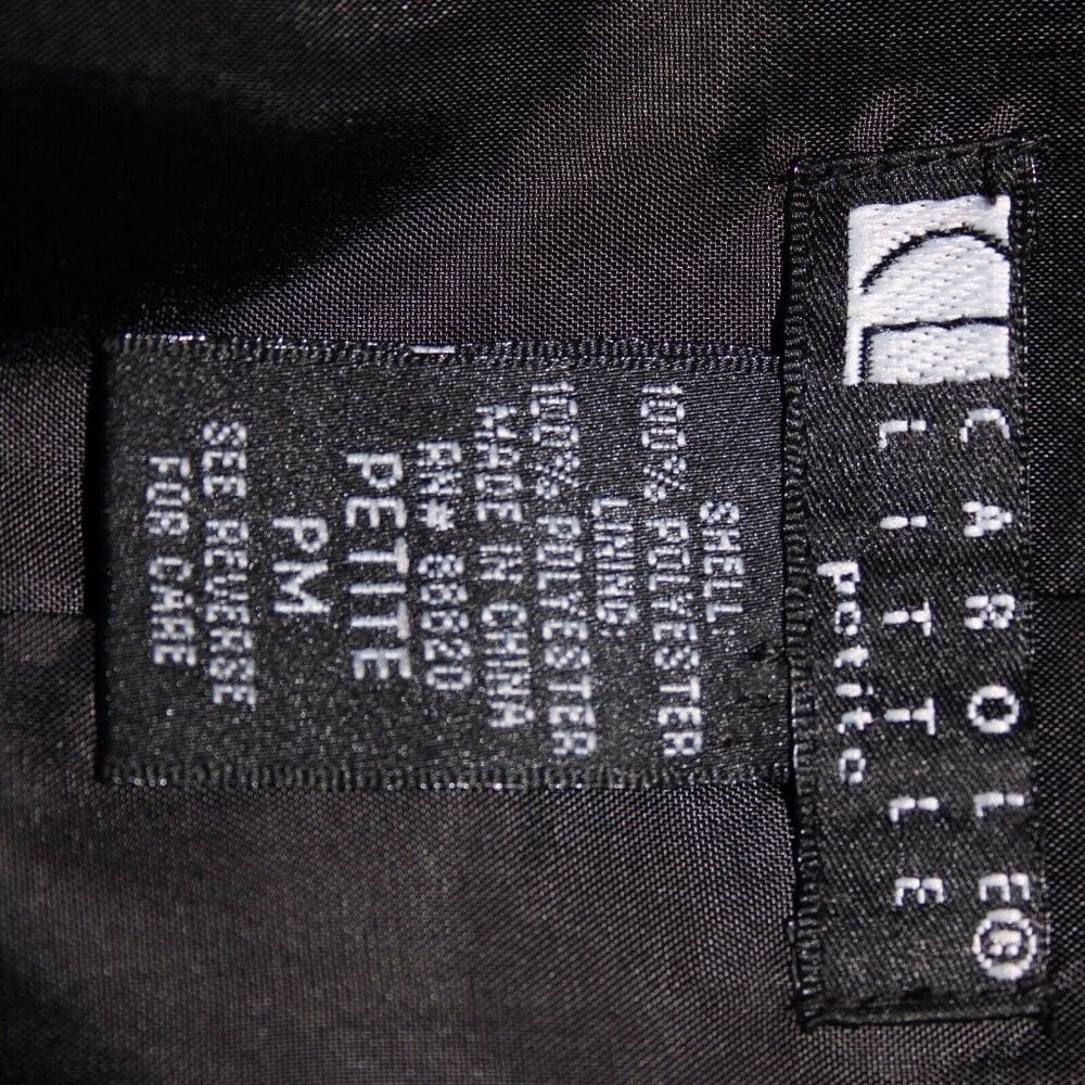 Carole Little Petites Sz M Black Bronze Studded Pockets Lined Polyester Jacket - Picture 8 of 16